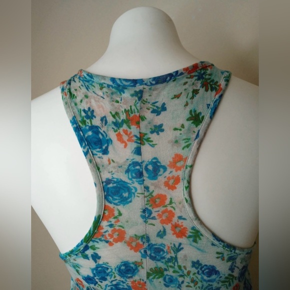 Mudd Floral Racerback Tank Top with Lace Trim Size Small - Picture 8 of 10